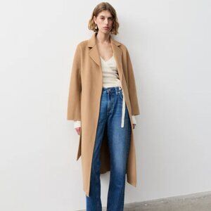EUC The Curated Classic Coat Camel Size M!